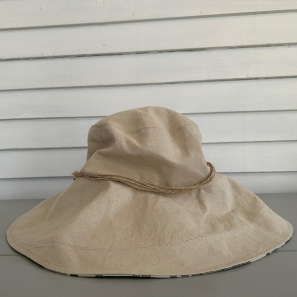 Sur La Tete Womens Linen Summer Hat Sz L - Picture 3 of 6